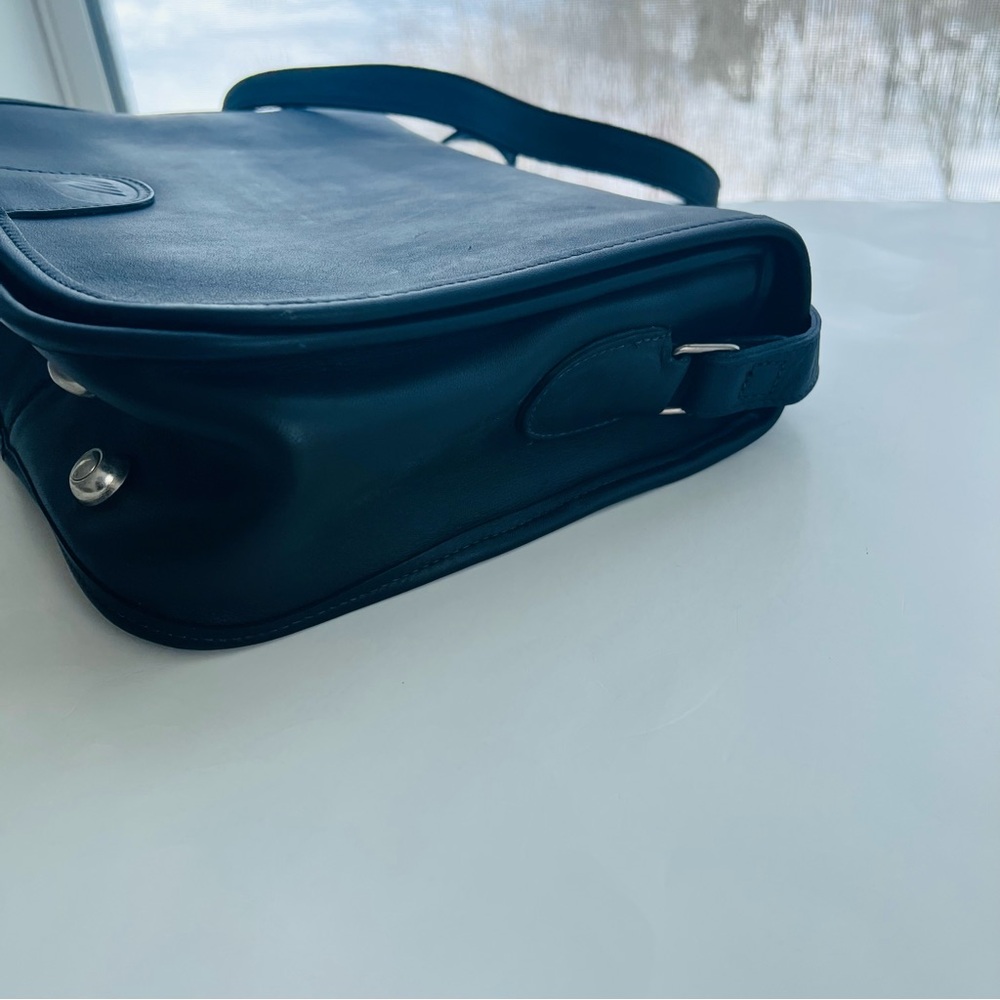 Vintage rare NWT  United Airlines uniform black genuine leather handbag . - Picture 10 of 16